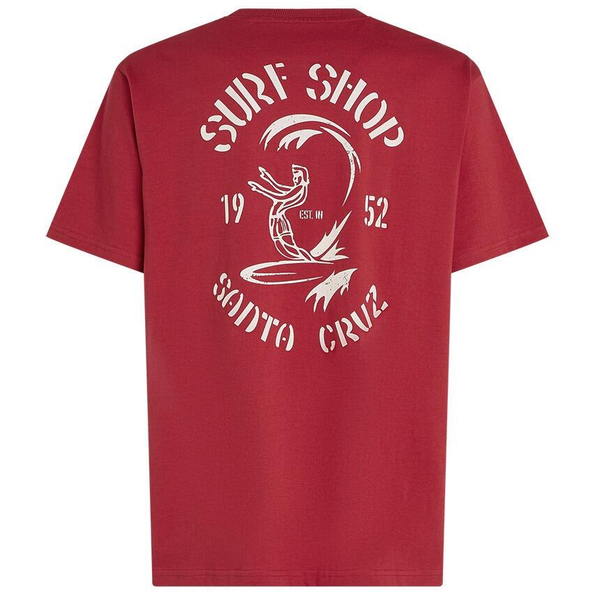 Heren O-hals Shirt Originals Surf Shop Rood 6/6