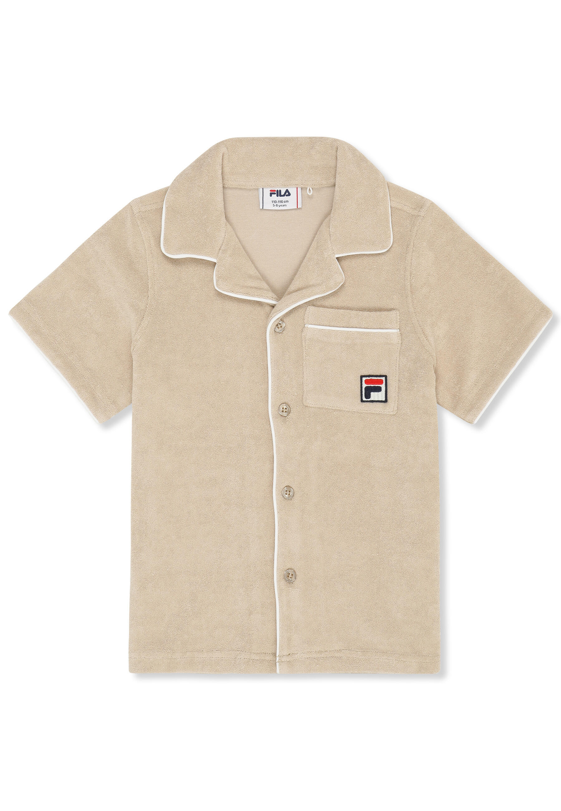 FILA Apparel CALCI entspanntes Frottee-Resort-Hemd 1/3