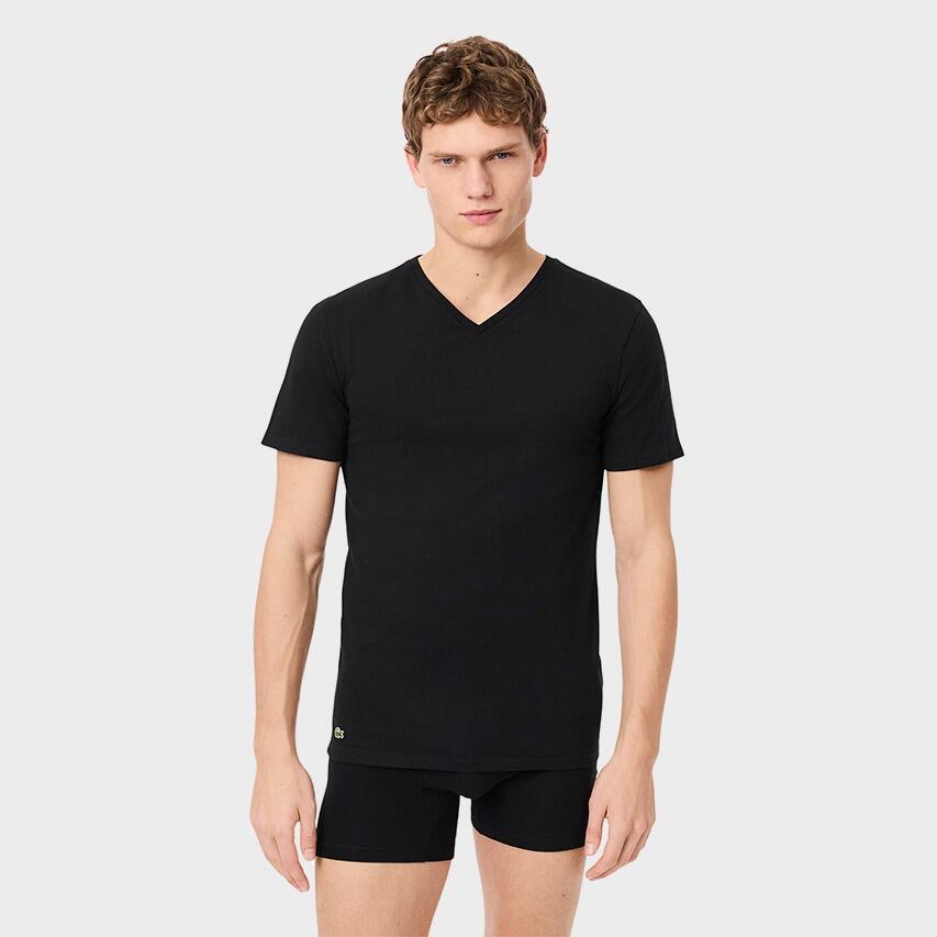 Heren 3-Pack V-hals Shirts Basic Zwart 2/5