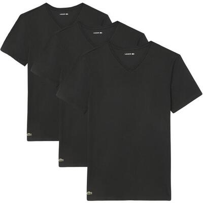 Heren 3-pack v-hals shirts basic zwart