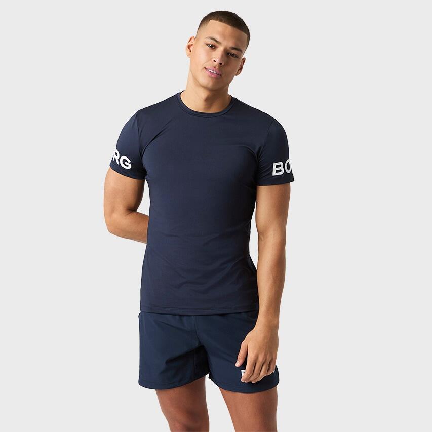 Multi-Sport Heren Performance O-hals Shirt Borg Blauw IV 2/5