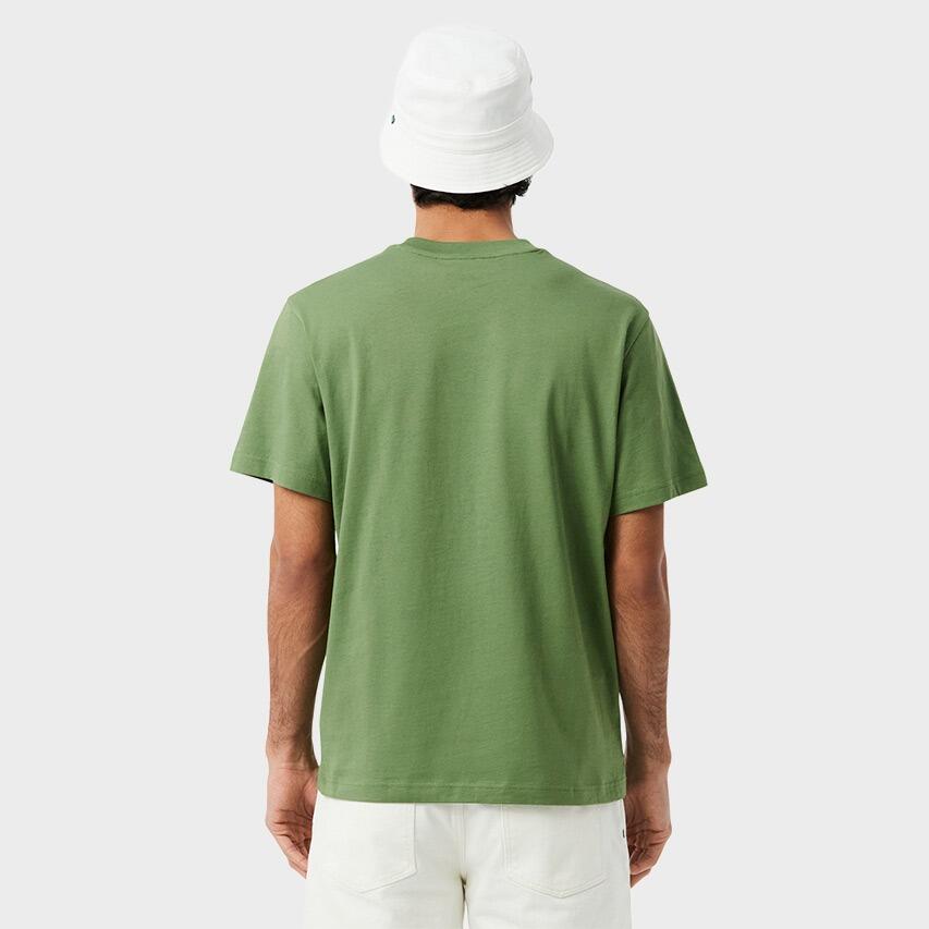 Heren O-hals Shirt Crocodile Logo Groen IV 3/5