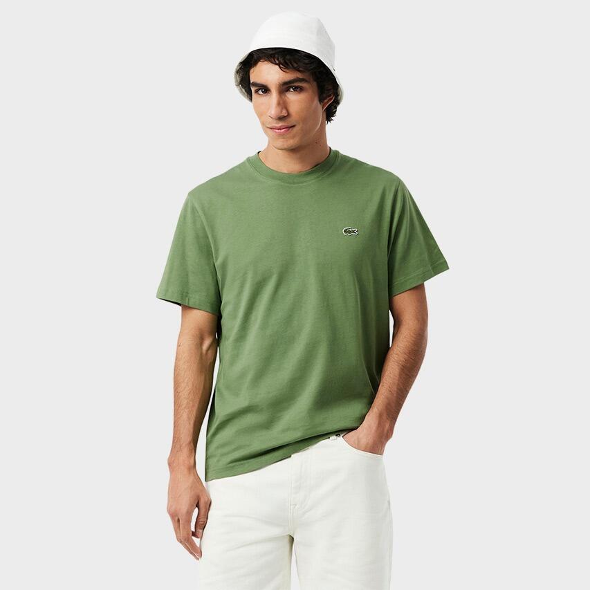 Heren O-hals Shirt Crocodile Logo Groen IV 2/5