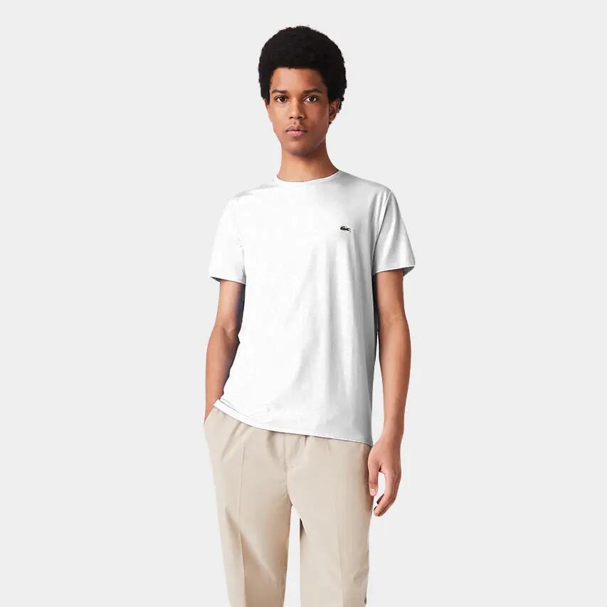 T-shirt col rond homme petit logo blanc 2/3