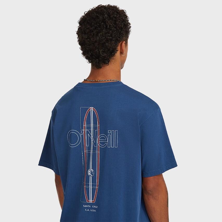 Heren O-hals Shirt Originals Vintage Graphic Blauw 4/6