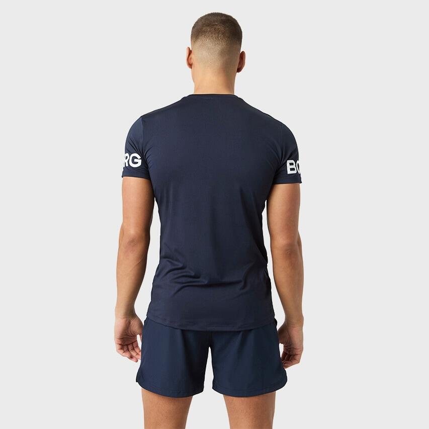 Multi-Sport Heren Performance O-hals Shirt Borg Blauw IV 4/5