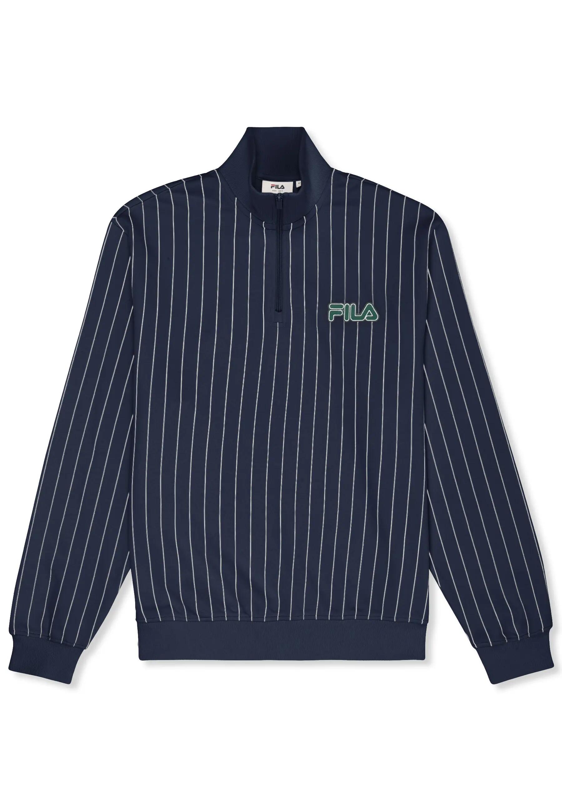 STATUTO loose pinstriped half zip sweatshirt 1/3