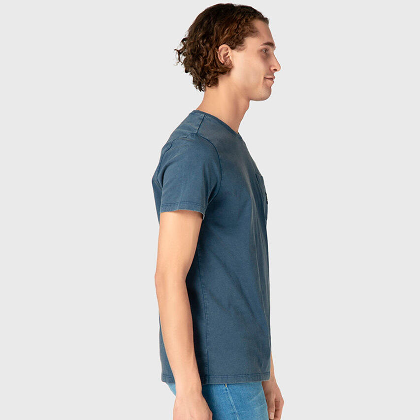 Heren O-hals Shirt Axle Blauw 3/7