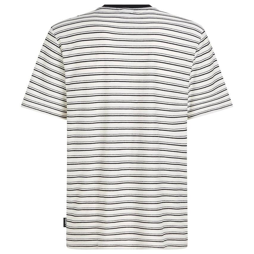 Heren O-hals Shirt Yarn Stripe Zwart & Wit Zwart/wit 5/5