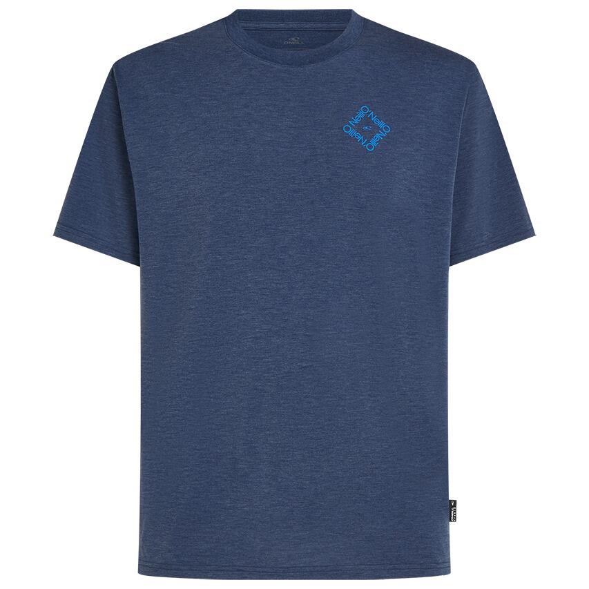 Heren O-hals Shirt Hybrid Polygiene Blauw 5/6