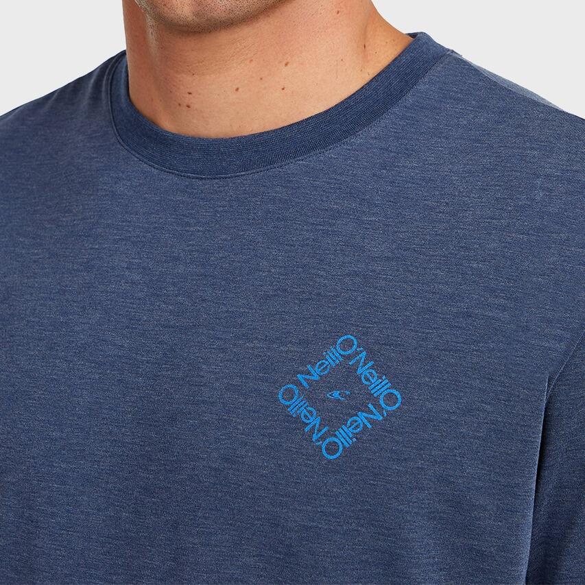 Heren O-hals Shirt Hybrid Polygiene Blauw 4/6