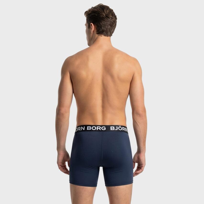 Multi-Sport Heren Sports 3-Pack Microfiber Boxers Basic Blauw & Groen Multi 3/7