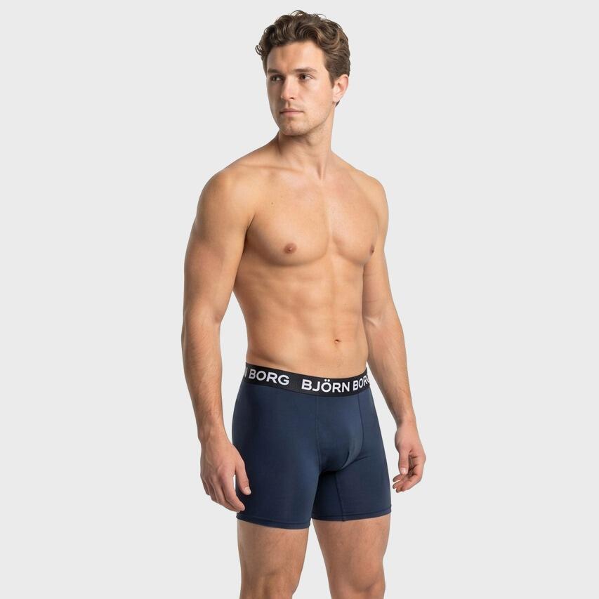 Multi-Sport Heren Sports 3-Pack Microfiber Boxers Basic Blauw & Groen Multi 2/7