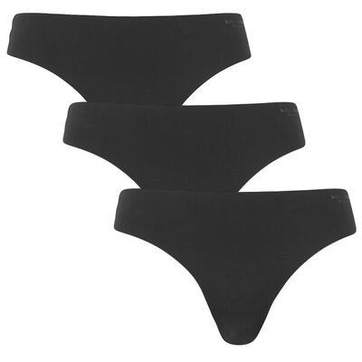 Multi-sport dames performance 3-pack microfiber strings basic zwart