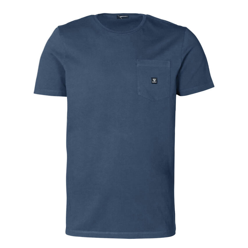 Heren O-hals Shirt Axle Blauw 1/7