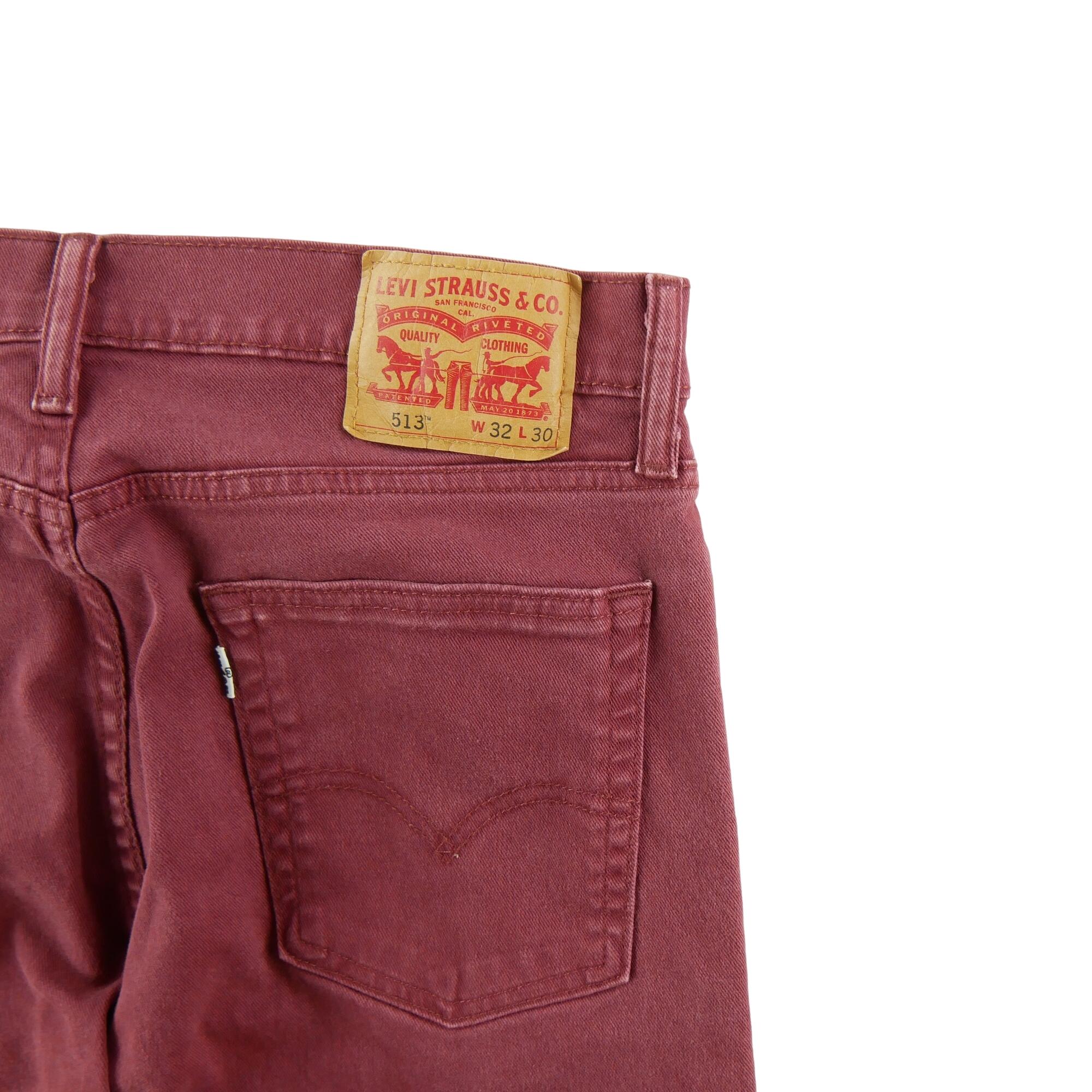 Segunda vida - Calça jeans masculina Levi Strauss 513 Slim Straight - Como novo 7/7