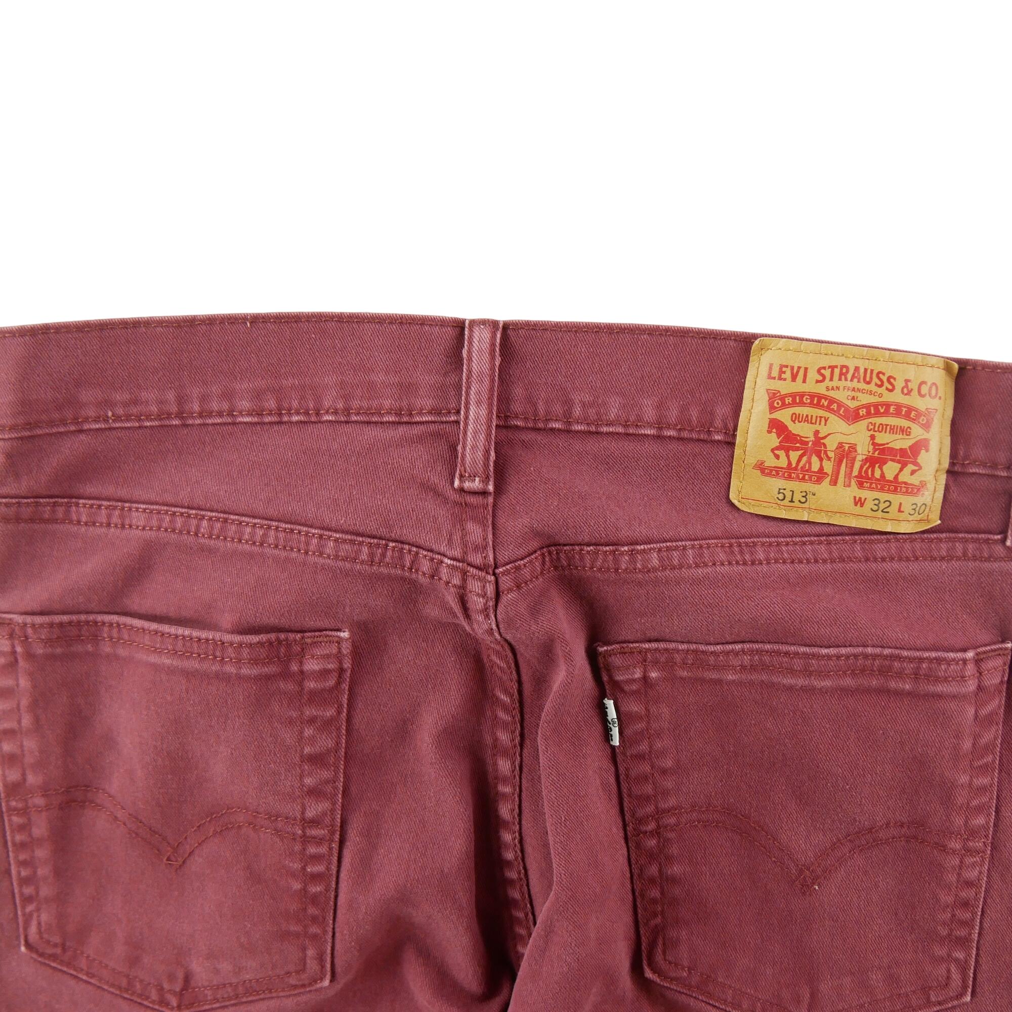 Segunda vida - Calça jeans masculina Levi Strauss 513 Slim Straight - Como novo 4/7