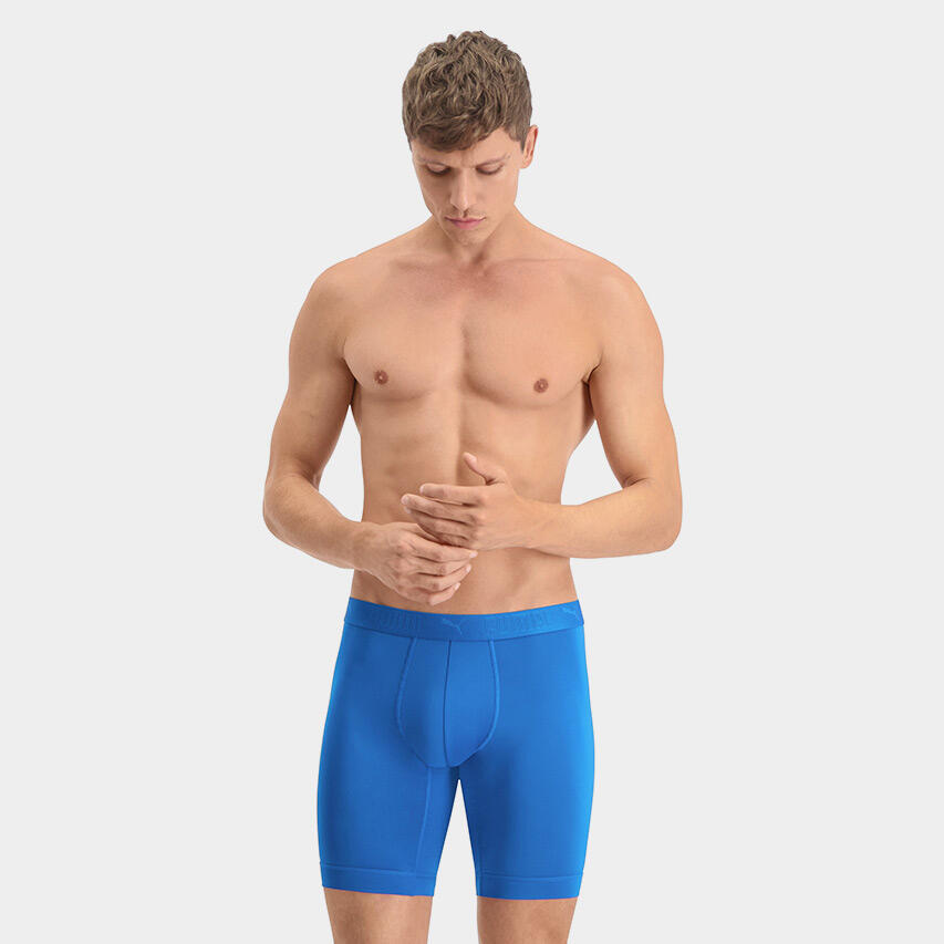 Multi-Sport Heren Sport 2-Pack Microfiber Long Boxers Blauw 3/7
