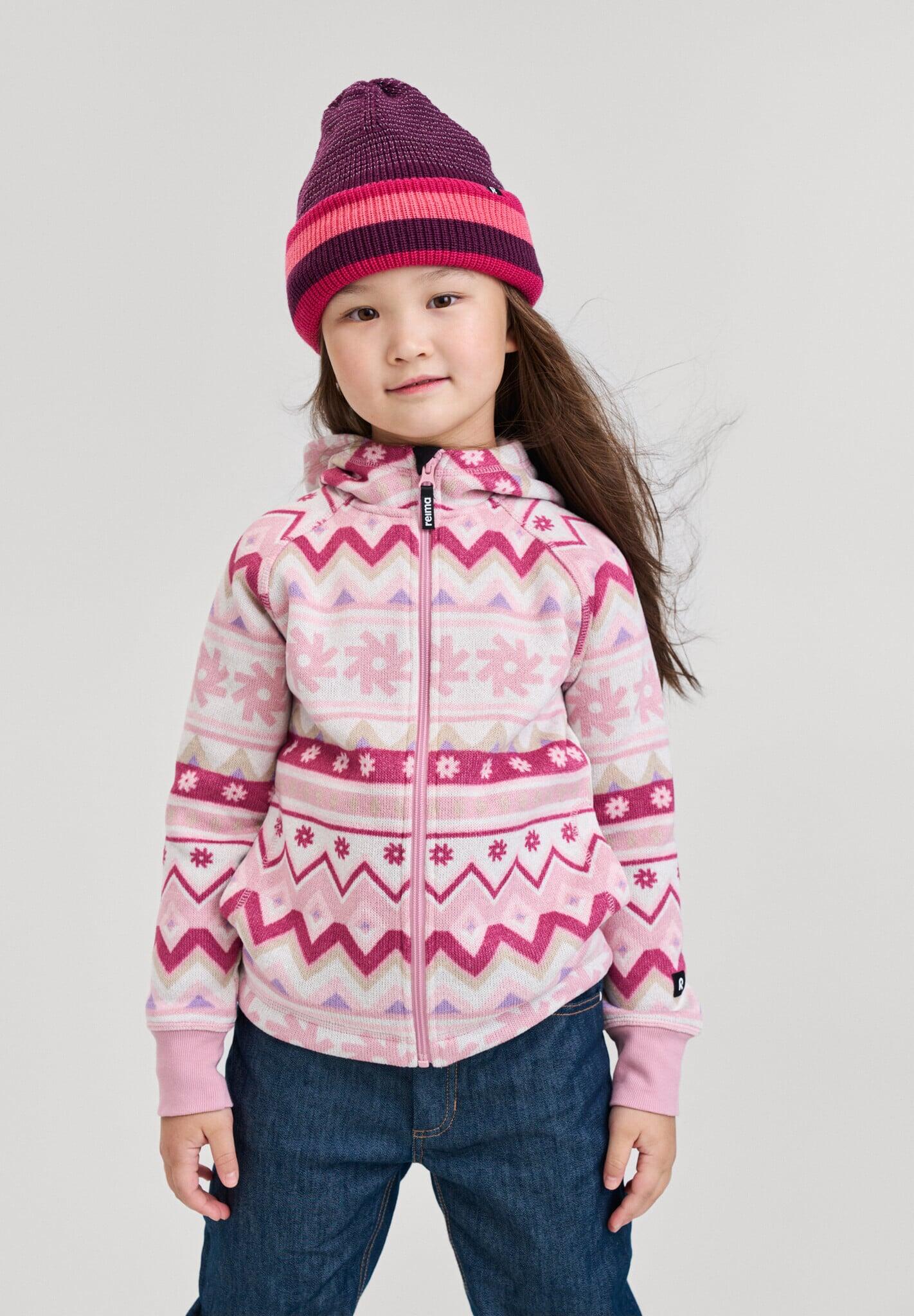 Kinder Fleecejacke Northern Grey Pink 3/5