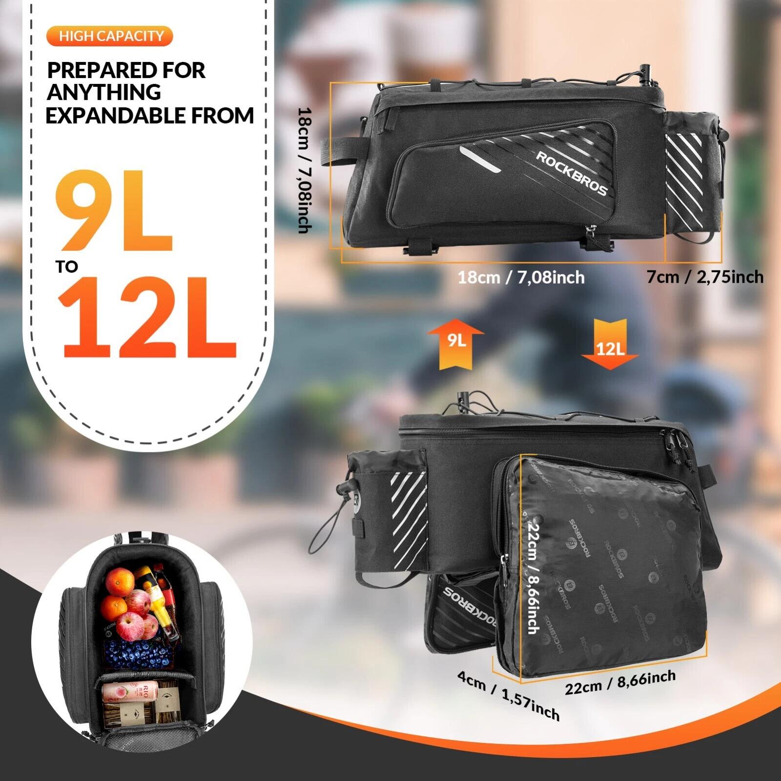 ROCKBROS Gepäcktasche mit Wasserflaschenfach & Spannseil 4/7