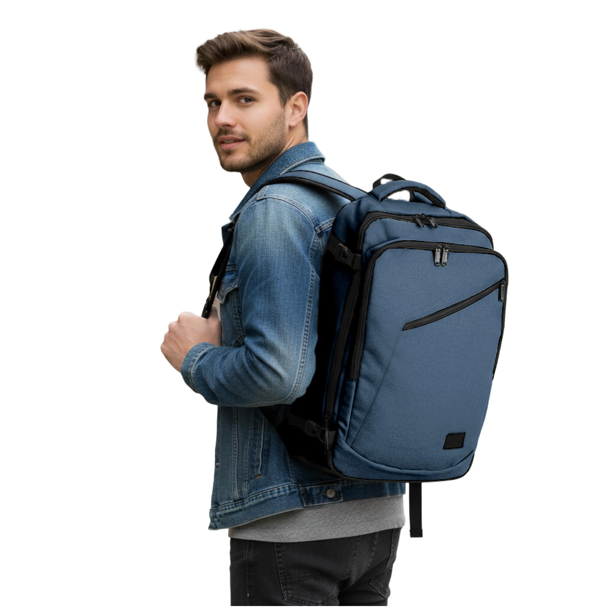 Reistas en handbagage rugzak - spatwaterdicht - Blauw 6/6