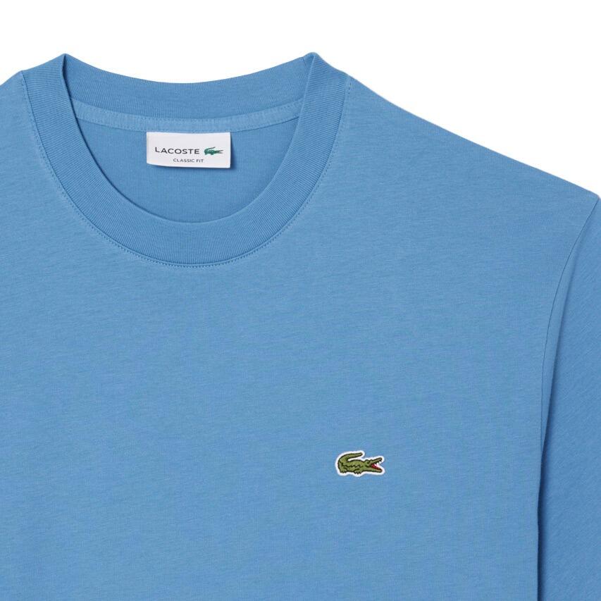 Heren O-hals Shirt Crocodile Logo Blauw V 7/7