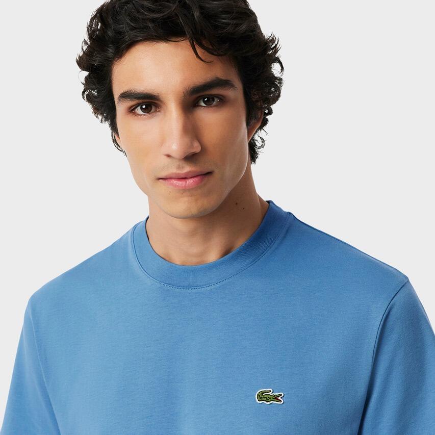 Heren O-hals Shirt Crocodile Logo Blauw V 5/7