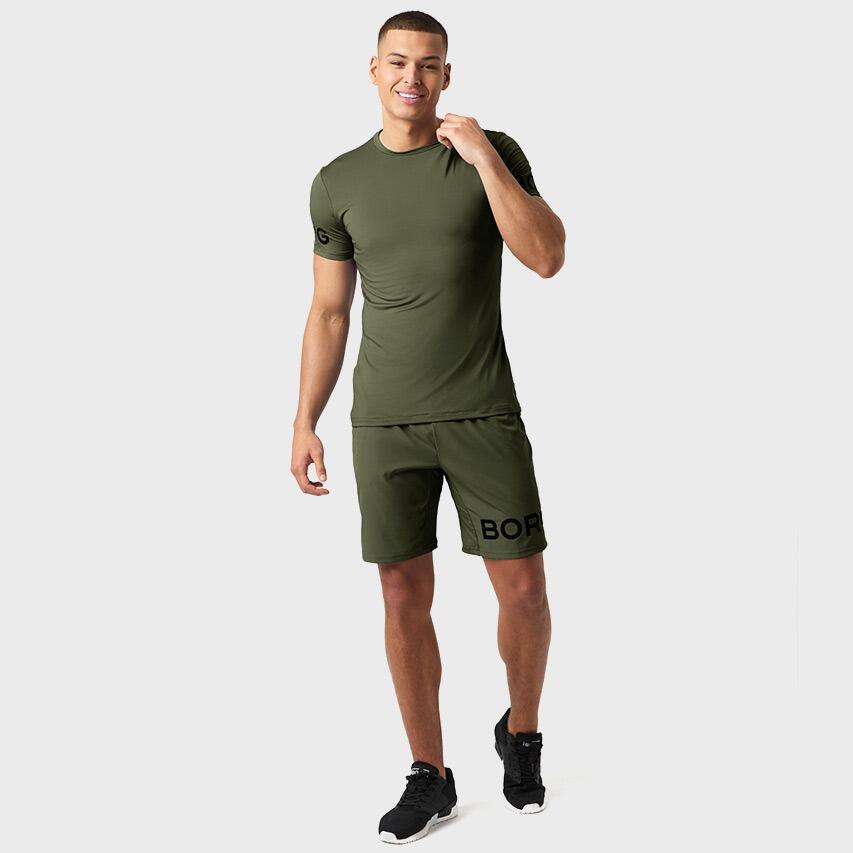 Multi-Sport Heren Performance O-hals Shirt Borg Groen VI 4/4