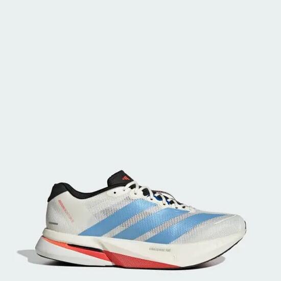 Zapatillas de running adidas adizero boston 13 Blanco/ Azul claro/ Oro metálico
