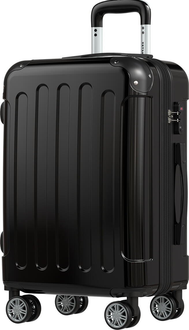 Handbagage koffer met tsa cijferslot en uitbreidbaar - Zwart 1/5