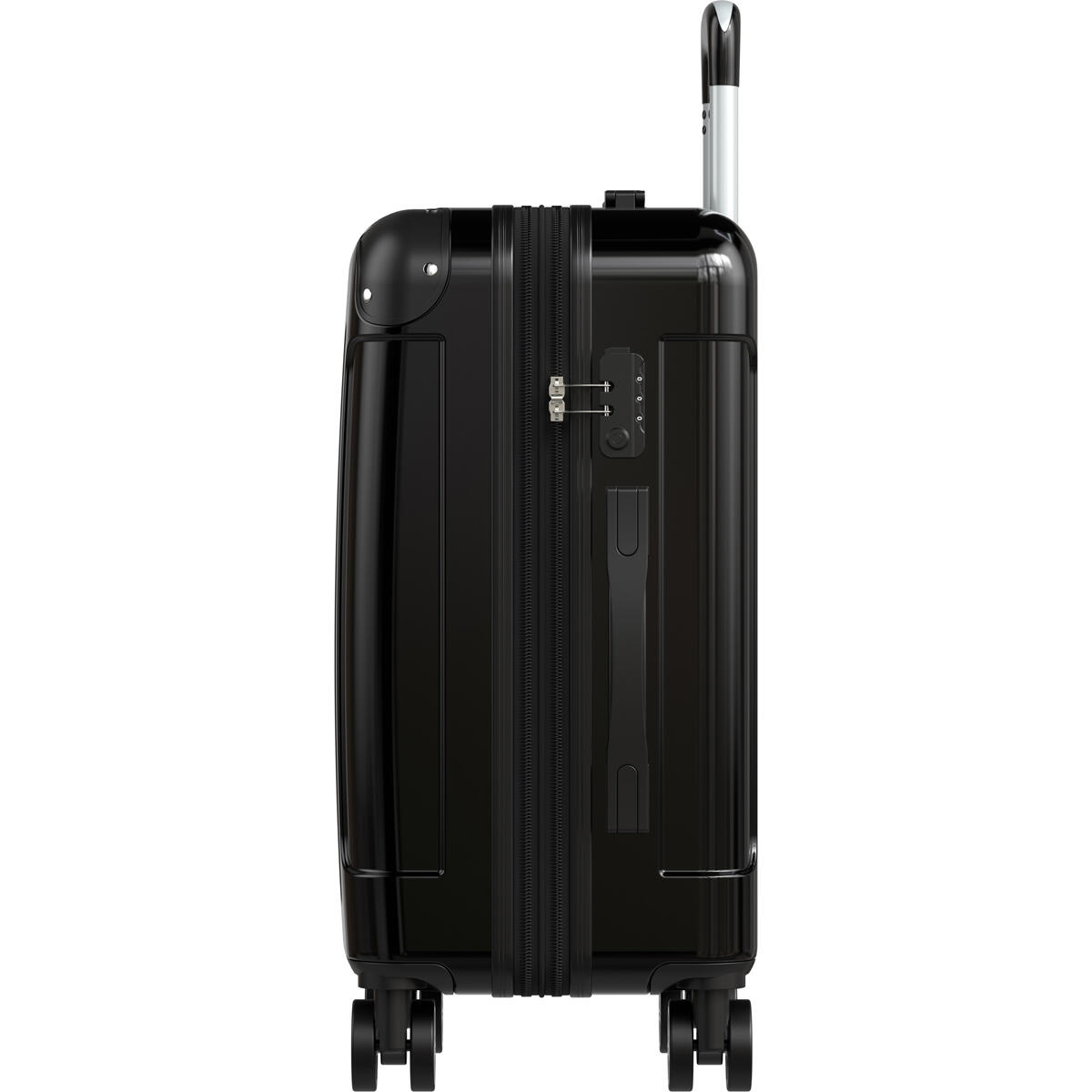 Handbagage koffer met tsa cijferslot en uitbreidbaar - Zwart 4/5