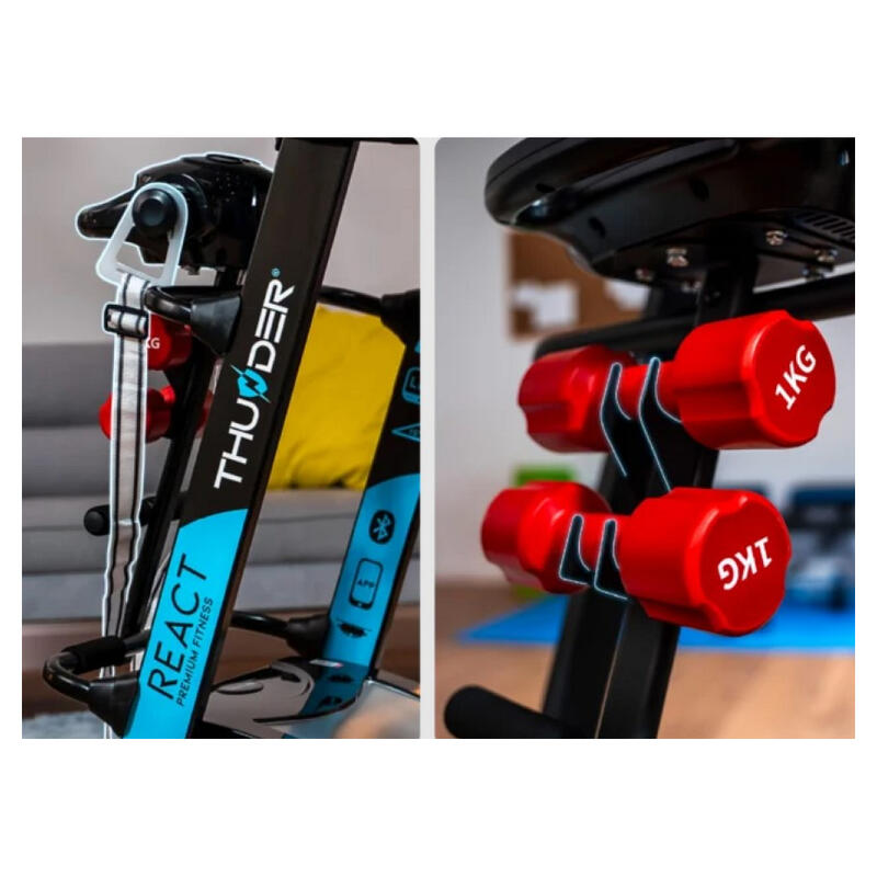 Bandă de alergat electrică pliabilă pentru acasă Thunder REACT-DS-BLACK
