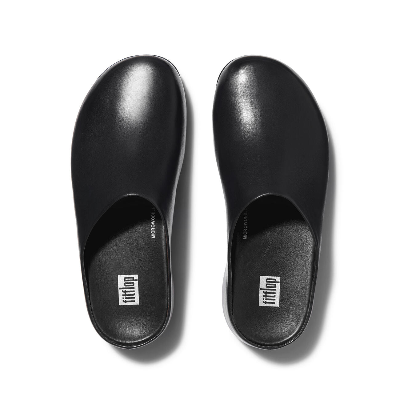 FITFLOP Shuv Leren Pantoffels/Sloffen  ZWART 42 5/7