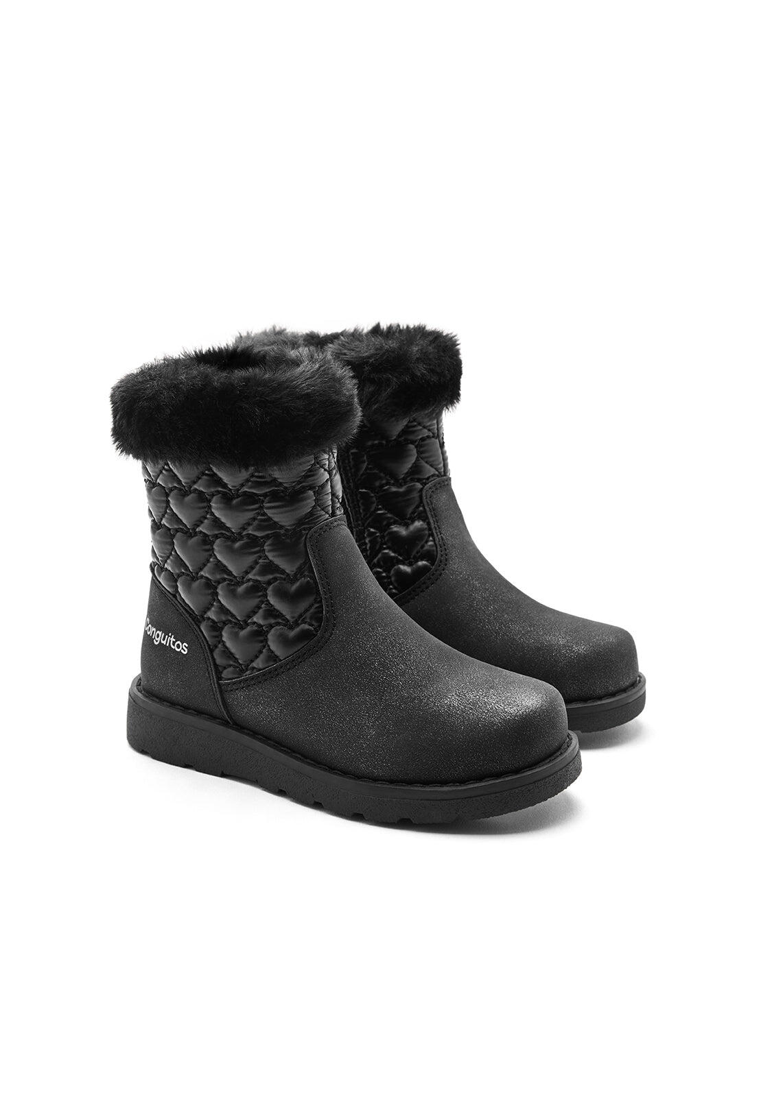 Botas de niña con estampado de corazones 2/4