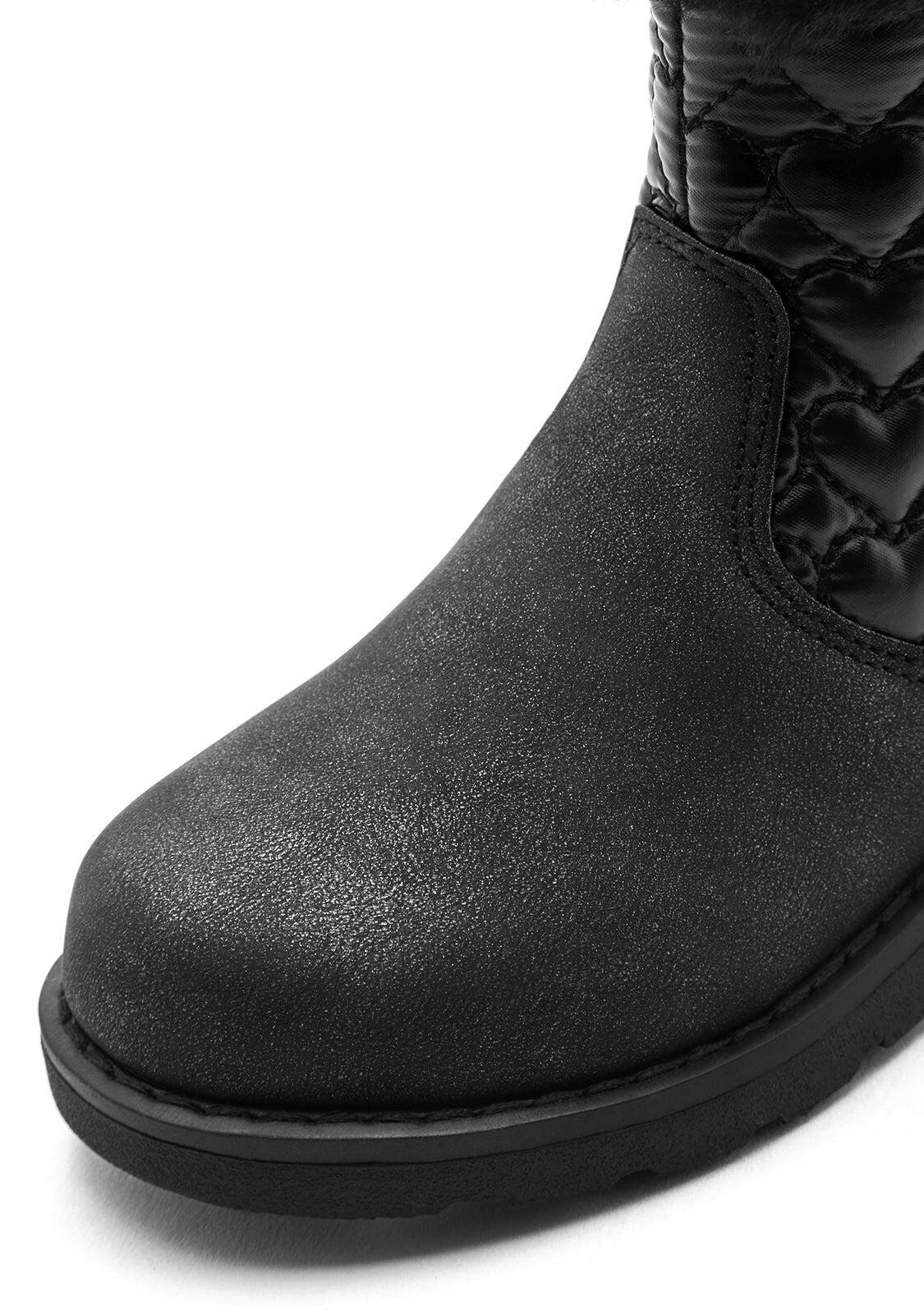 Botas de niña con estampado de corazones 4/4