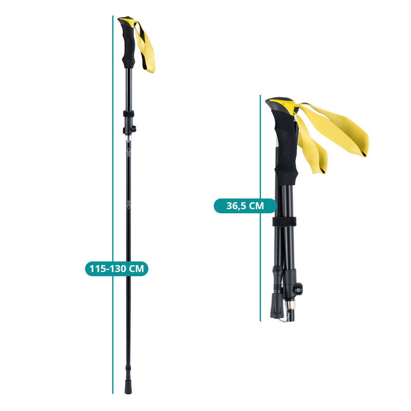 Bețe de drumeție ultra ușoare, reglabile 115-130cm