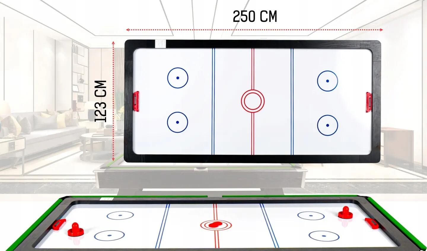Kulečníkový stůl s nástavcem na airhockey/ping pong 9FT - THUNDER 6/7