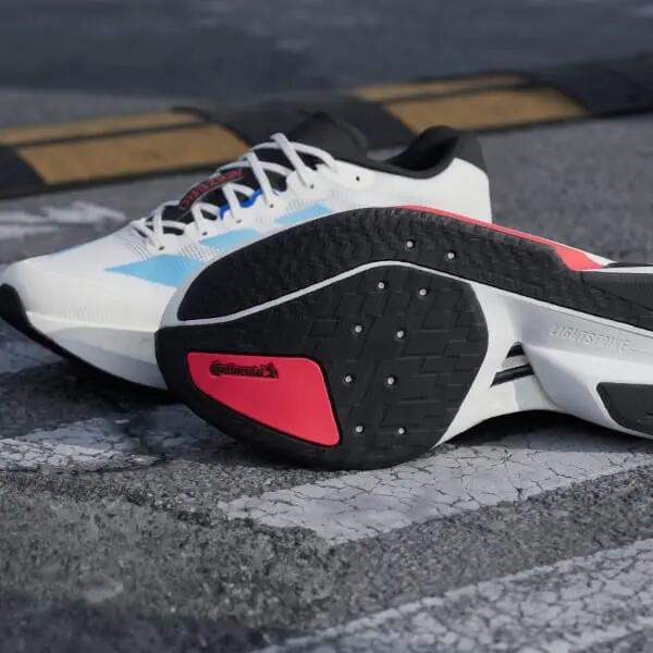 Scarpe da corsa adidas adizero boston 13 Bianco/ Blu chiaro/ Oro metallizzato 5/8