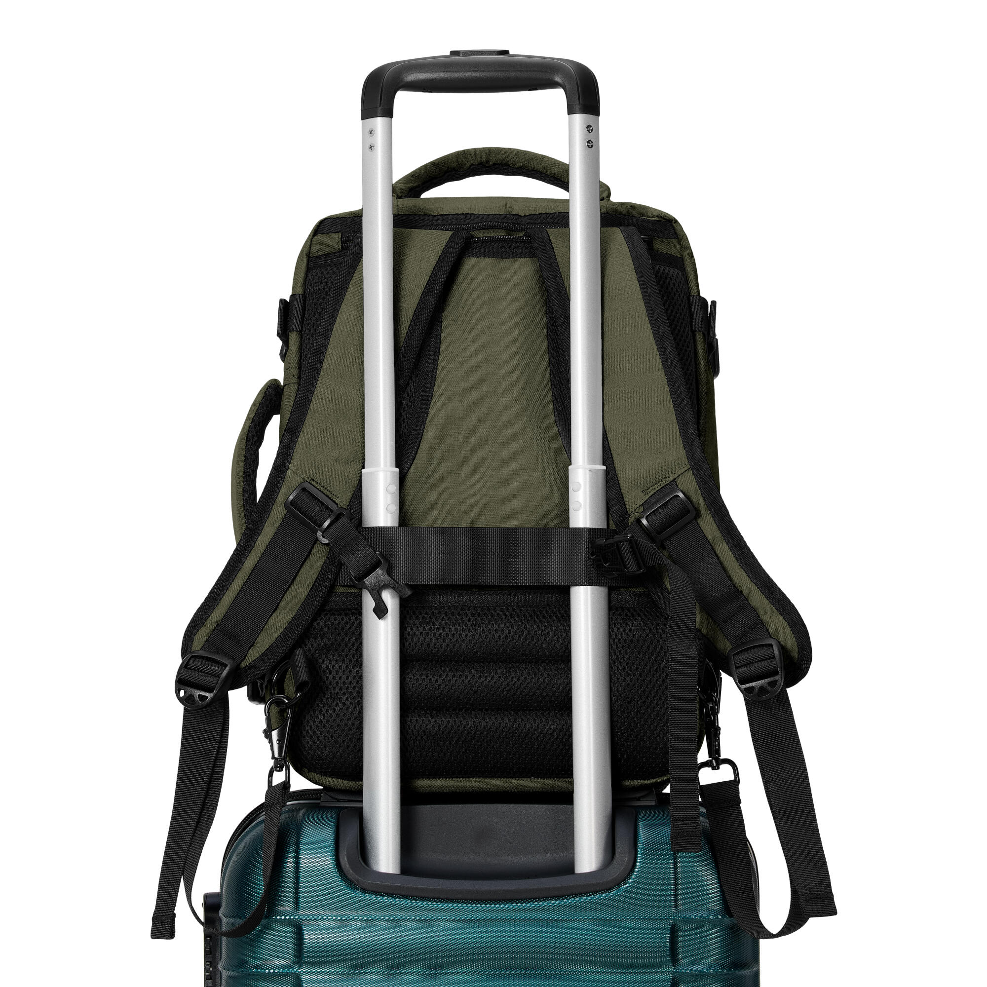 Reistas en handbagage rugzak - spatwaterdicht - Groen 3/6