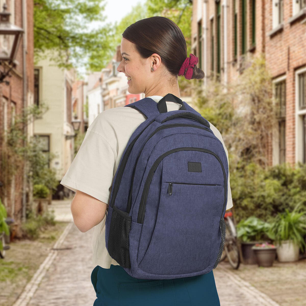 Rugzak met laptopvak - spatwaterdicht - Blauw 2/5
