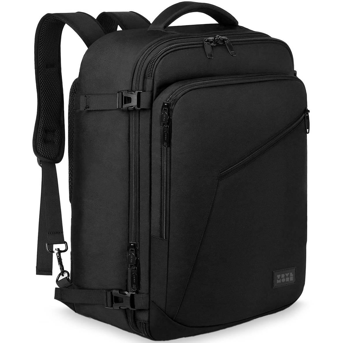 Reistas en handbagage rugzak - spatwaterdicht - Zwart 1/5