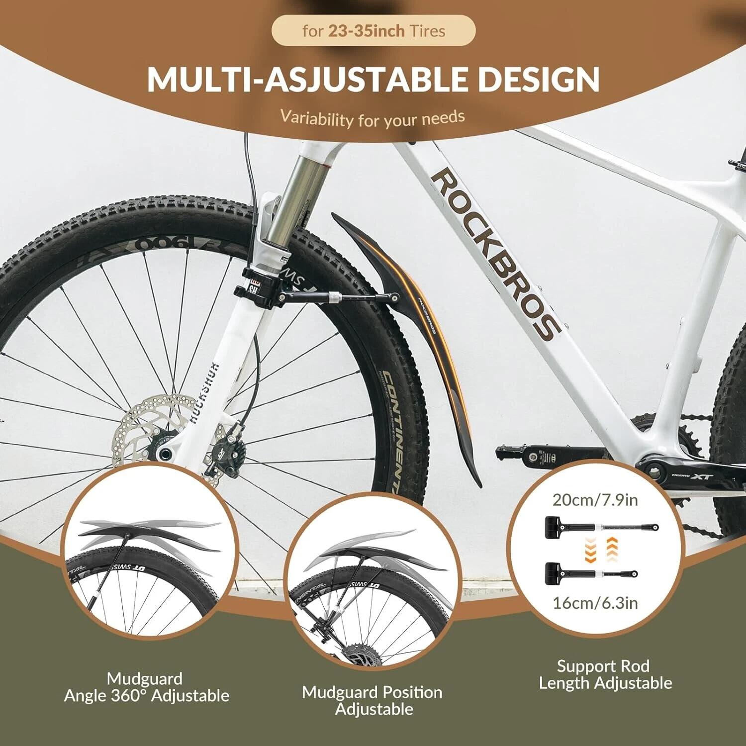 ROCKBROS Vorne & Hinten Fahrradschutz Spritzschutz Set 4/6