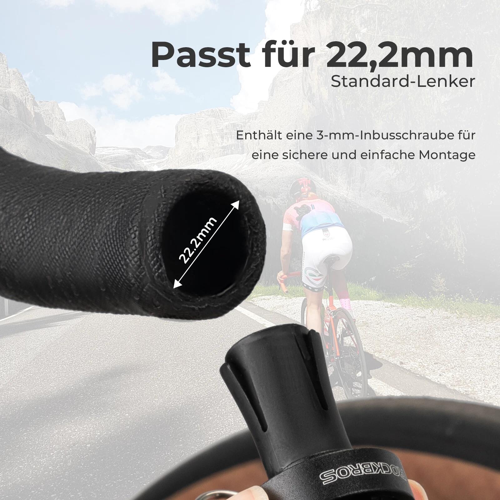 ROCKBROS Lenkerend-Klingel 80dB für Rennrad 22,2 mm 3/7