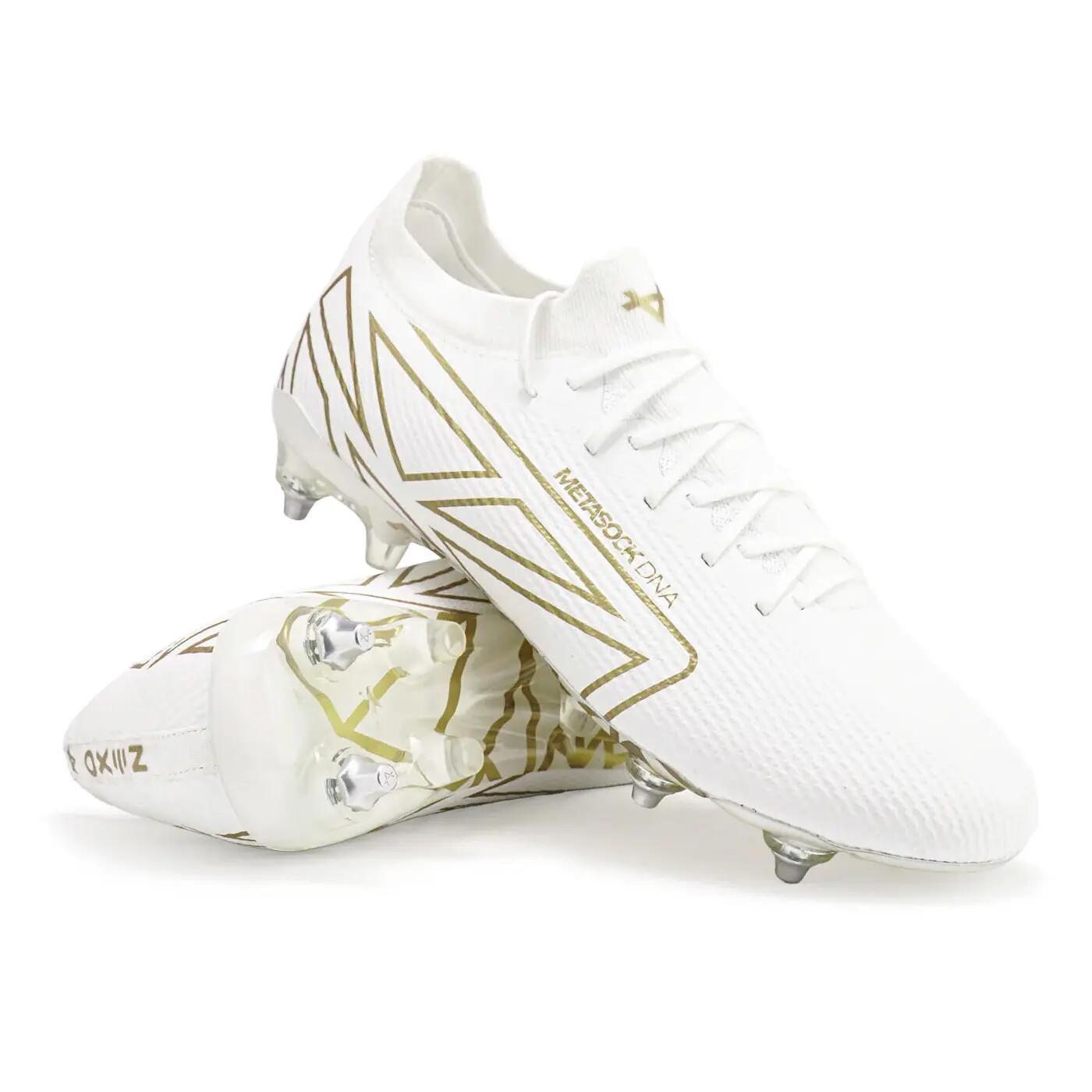 Botas de rugby Oxen Metasock Hawkshift SG White and Gold 4/4