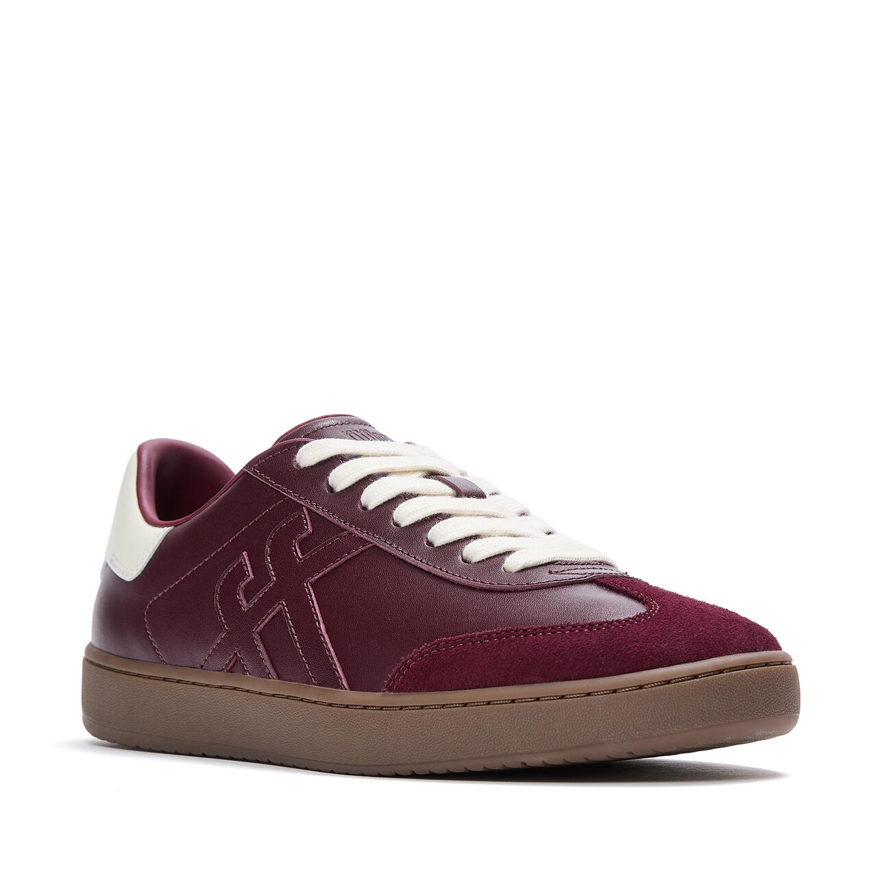 FITFLOP The Dash FF Mens Suede Leather T-Toe Trainers  Dark Merlot/Cream 45 6/7