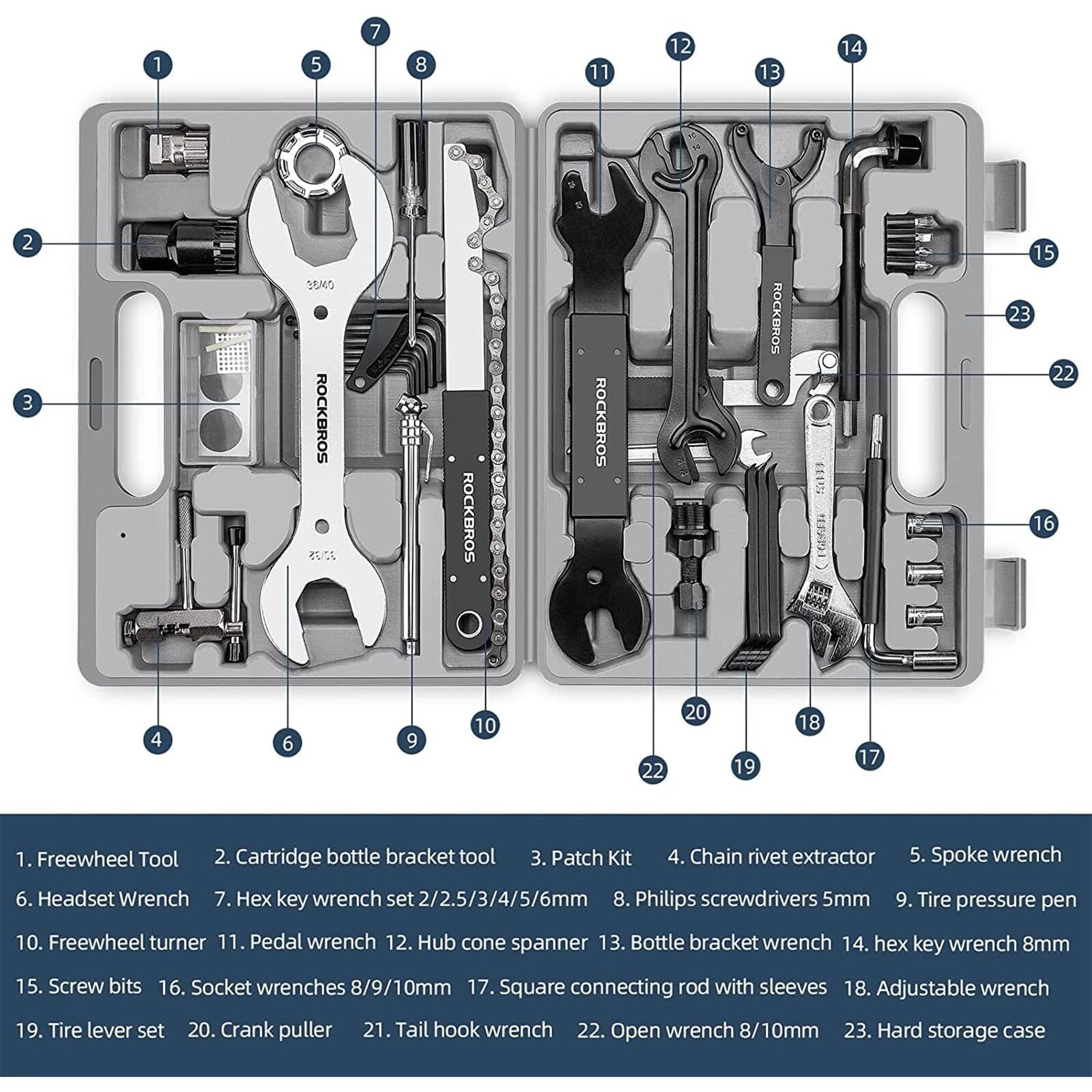 ROCKBROS 44-in-1 Multifunktions Fahrrad Reparaturwerkzeug Set 4/7