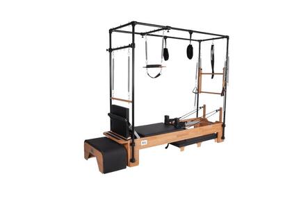 COSMOS Reformer Pilates Basic avec Cadillac Blanc-noir 239x70x197 cm