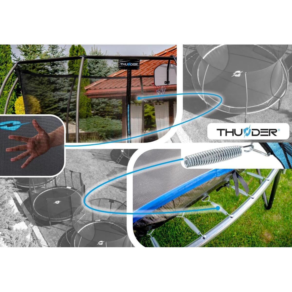 Trampoline Ultra 300cm Bleu 3/7