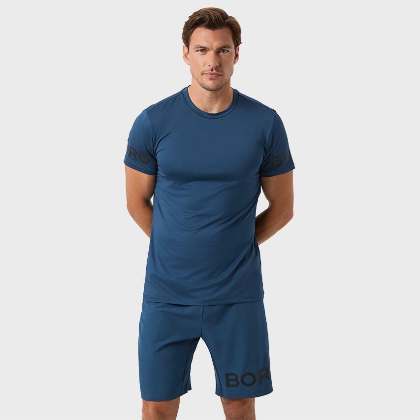 Multi-Sport Heren Performance O-hals Shirt Borg Blauw V 2/5