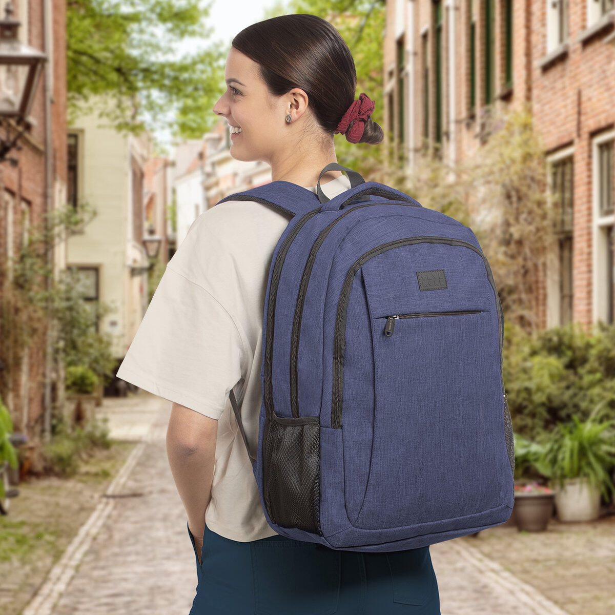 Rugzak met laptopvak - spatwaterdicht - Blauw 2/5